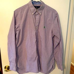 Purple gingham Ralph Lauren casual shirt